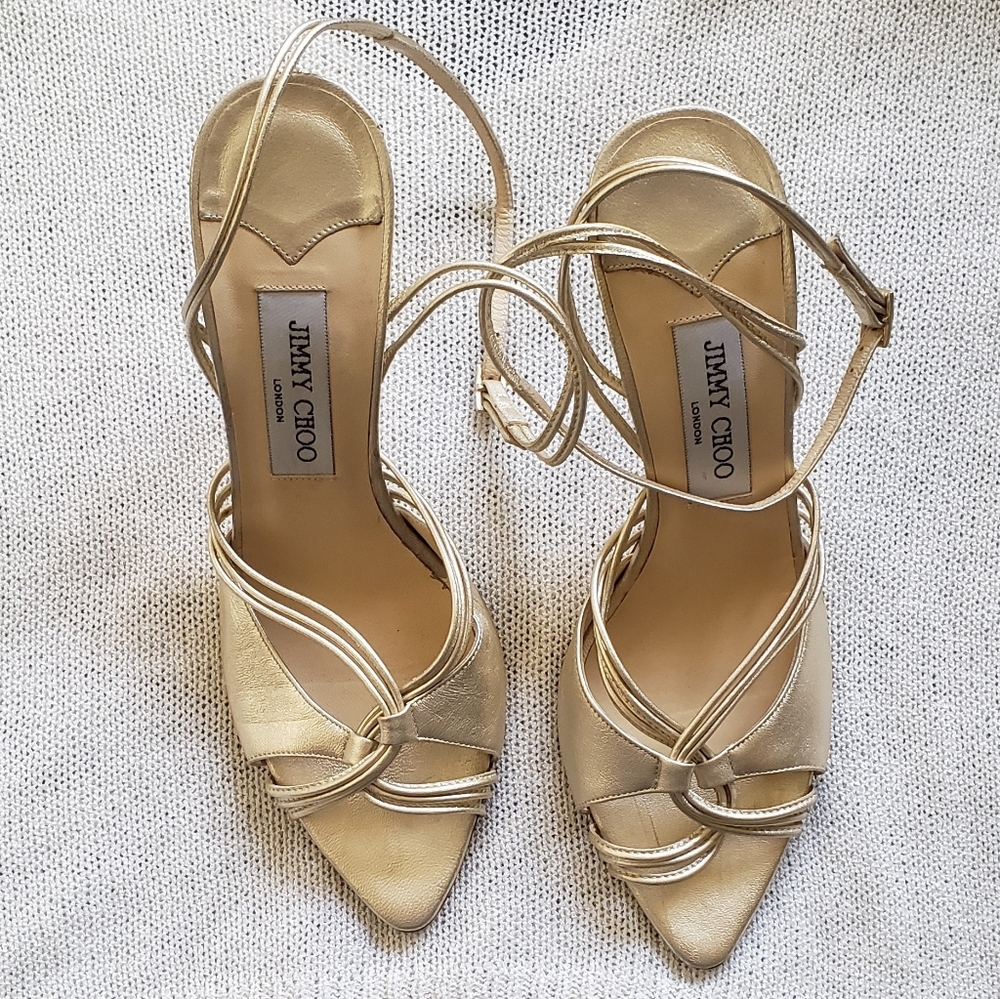 Gold Jimmy Choo heels